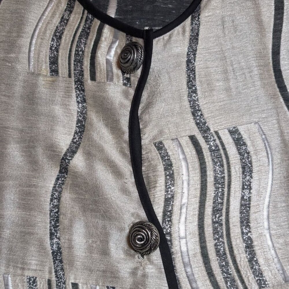 I-Reversibles Reversible Jacket Abstract Artsy Art to Wear Lagenlook Womens L/XL - Picture 10 of 12